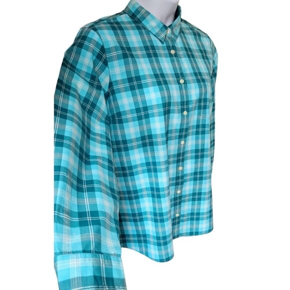 L. L. BEAN Women's Pretty Plaid Long Sleeve Button-Up Shirt. Size XL - Picture 9 of 14